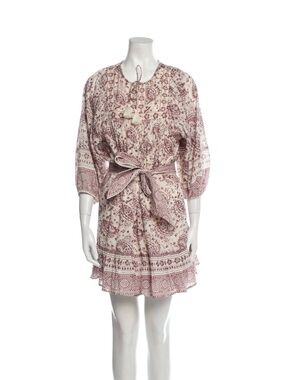 Cleobella Cream and Dusty Rose Paisley Mini Dress